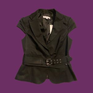 Preppy y2k 2000s black business blazer top